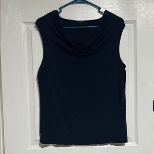 J. Crew Midnight Blue Sleeveless Top Cowl Neck